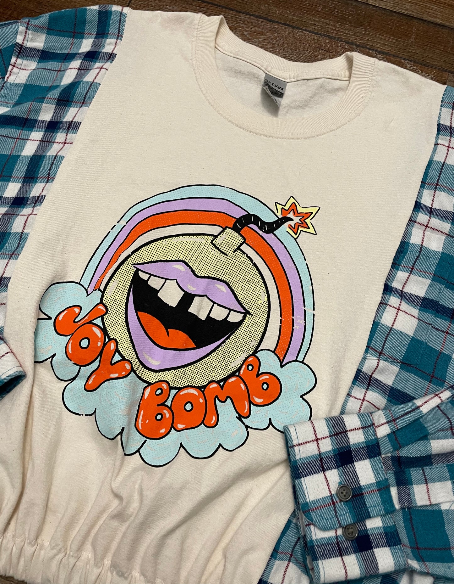 Joy Bomb Flannel Tee
