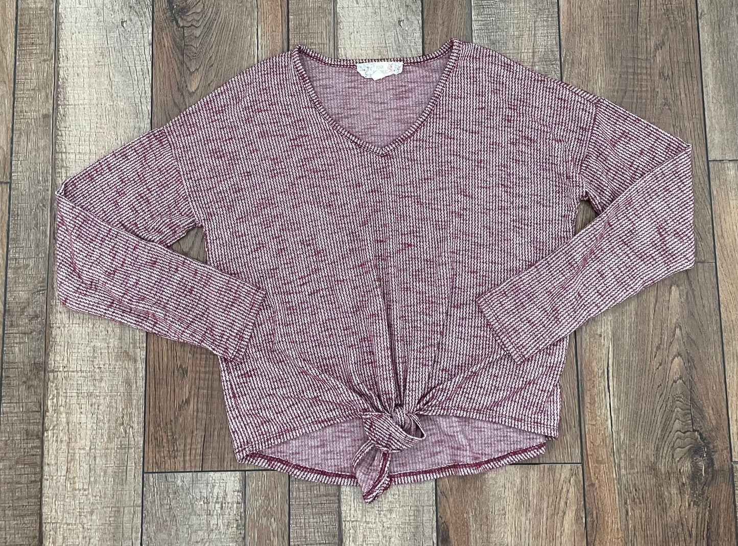 Pink Republic Tie-Front Top