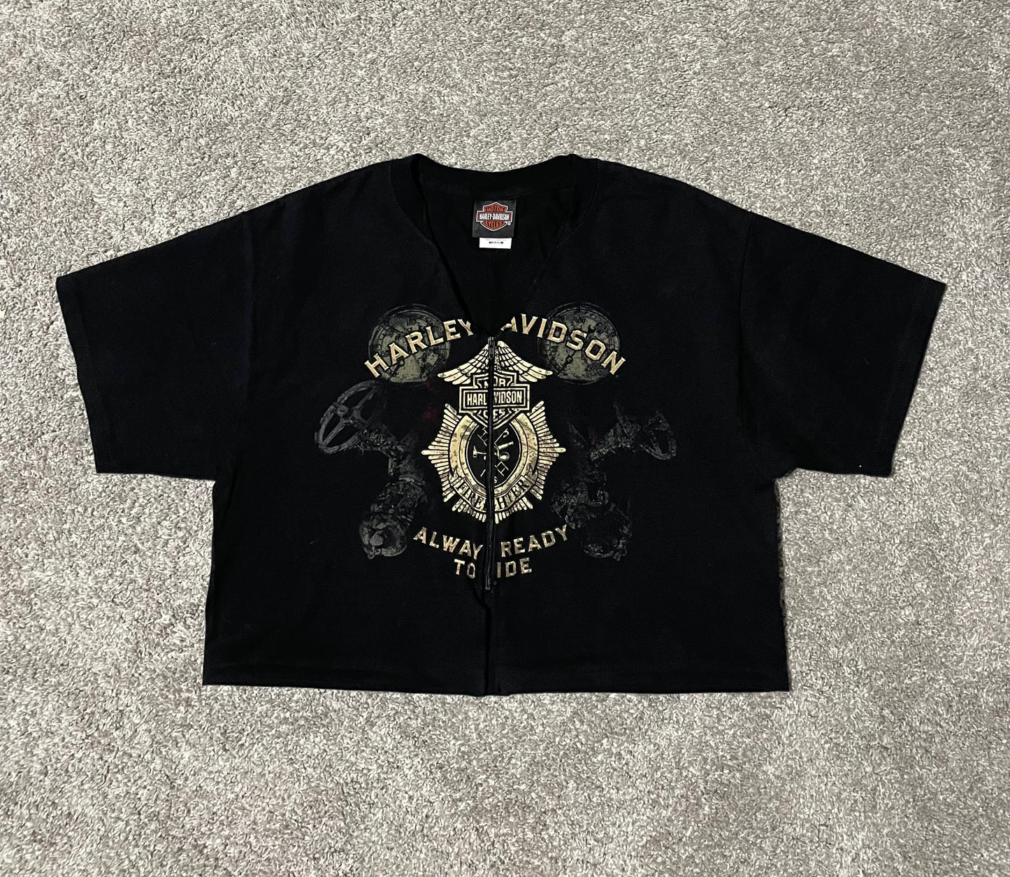 Harley Davidson Zip-Crop